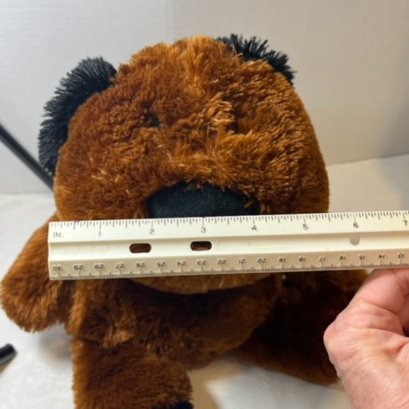 Spark Create Imagine Big 18" Brown Black Puppy Dog Plush Stuffed Animal Soft - Picture 13 of 13